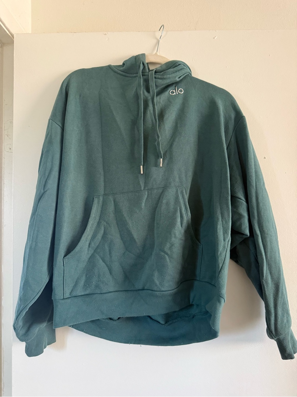 ALO Yoga Men's Teal Crewneck Hoodie